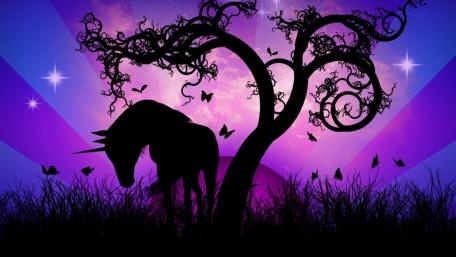 Enchanted Unicorn Dreamscape wallpaper