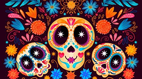 Catrina skulls wallpaper
