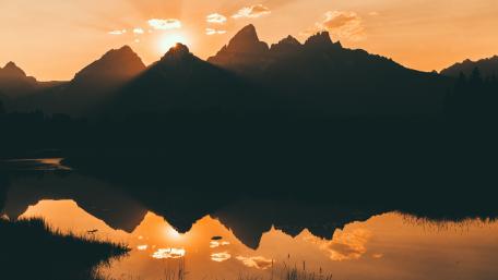 Grand Teton sunrise wallpaper