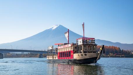 Takeda Bune on Lake Kawaguchi wallpaper