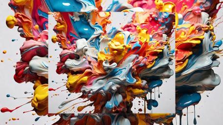 Vibrant Colorful Splash Art Design wallpaper