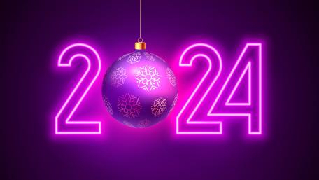 2024 Neon Sign wallpaper
