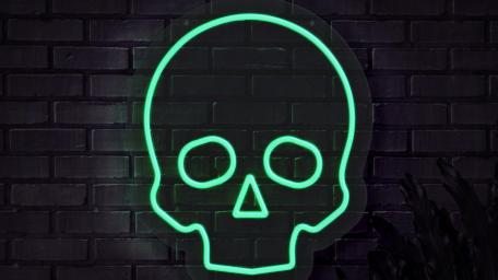 Luminescent Skull Humor wallpaper