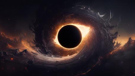 Swirling Abyss of the Cosmic Void wallpaper