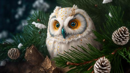 White owl wallpaper