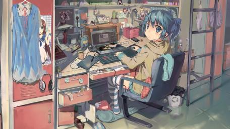Cozy Anime Room Retreat wallpaper