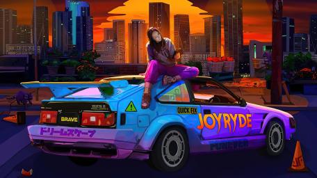 Vibrant Urban Sunset wallpaper
