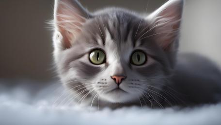 Serene Feline Gaze wallpaper