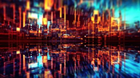 Abstract Urban Reflections wallpaper