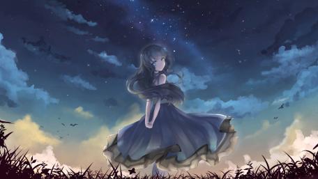 Enchanting Night Under Starry Skies wallpaper