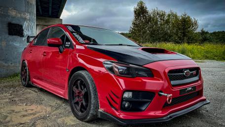 Red Subaru WRX wallpaper