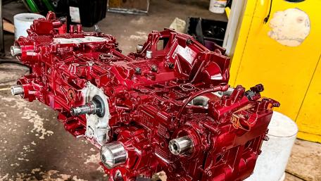 EJ257 Engine in Candy Apple Red wallpaper
