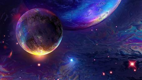 Cosmic Marvels Dance in the Abyss wallpaper