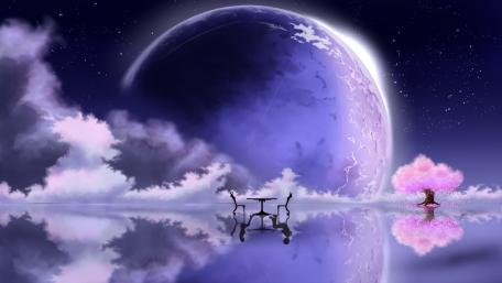 Serenity Amongst the Stars - Surreal Sci-Fi art wallpaper