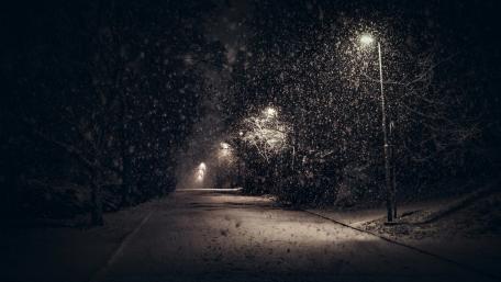 Winter evening wallpaper