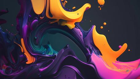 Vibrant Fluid Dance in 4K wallpaper