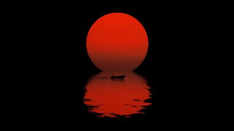 Crimson Sun Horizon wallpaper