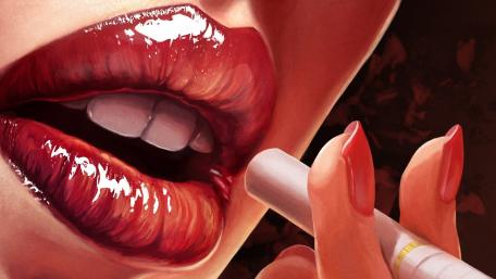 Glossy Seduction in Scarlet wallpaper