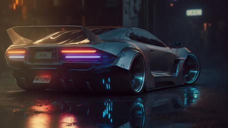 Futuristic Cyberpunk Speedster wallpaper