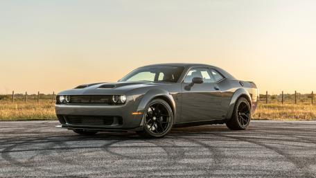 Dodge Challenger SRT Hellcat Muscle Car Majesty at Sunset wallpaper