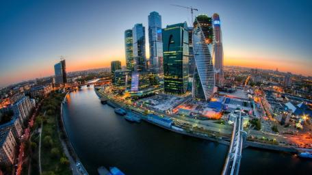 Presnensky District Urban Sunset Panorama wallpaper