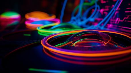 Vibrant Neon Glow Abstract Art wallpaper