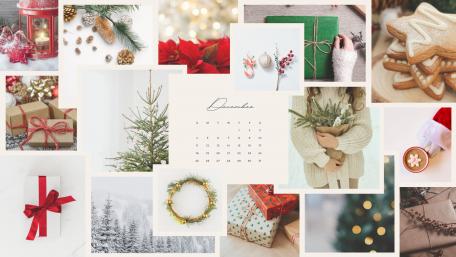 Festive December Memories with Calendar wallpaper