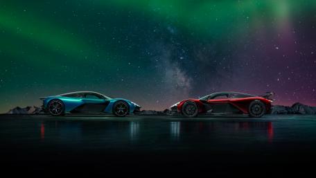 Aurora Over Zenvo Aurora Supercar Showdown wallpaper