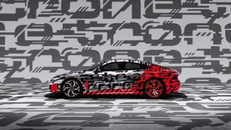 Dynamic Audi E-Tron GT in Bold Graphics wallpaper