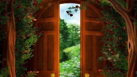Fantasy door wallpaper