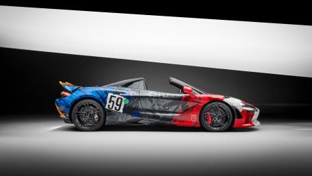 Sleek Racing McLaren 750S Convertible in Vivid Livery wallpaper