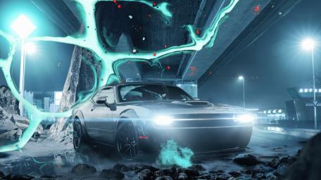 Dodge Challenger SRT Neon Dreamscape wallpaper