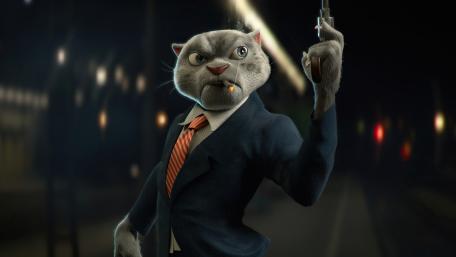 Dapper Cat Agent on a Secret Mission wallpaper