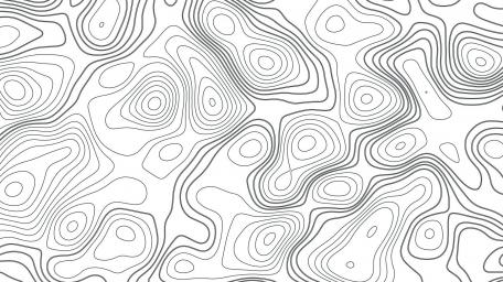Monochrome Topographic Contours on White wallpaper