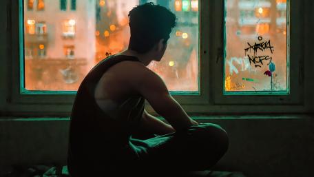 Contemplative Evening Solitude wallpaper