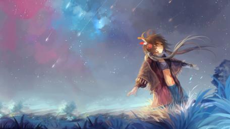 Dreamy Skyward Dance Amongst the Stars wallpaper