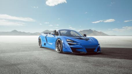 Blue Novitec McLaren 720S Supercar wallpaper