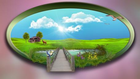 Idyllic Countryside Retreat wallpaper