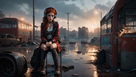 Urban Solitude After the Fall wallpaper