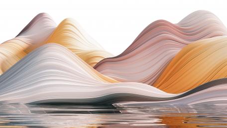 Surreal Desert Dunes Reflection wallpaper