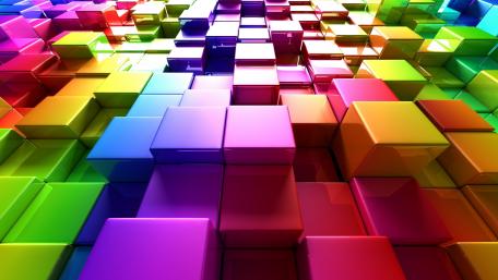 Vibrant Geometric Landscape wallpaper