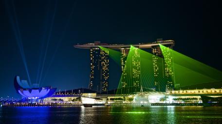 Illuminated Night at Marina Bay Sands wallpaper