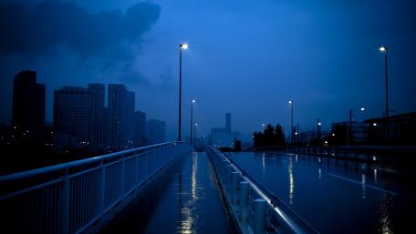 Twilight Serenity in the City wallpaper