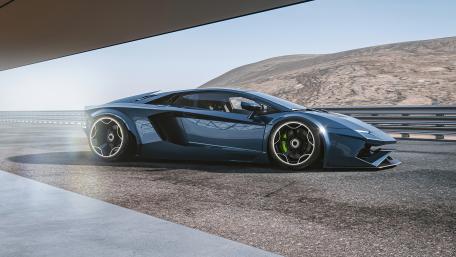 Sleek Lamborghini Aventador Concept in Stunning Detail wallpaper