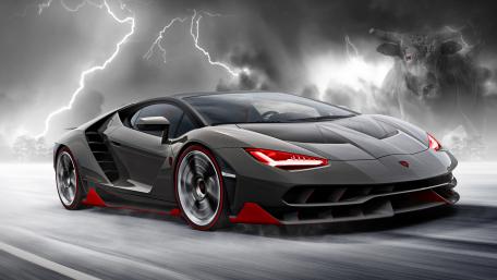 Thunderous Charge of Power and Speed - Lamborghini Centenario LP 770-4 wallpaper