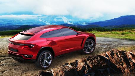 Luxurious Lamborghini Urus in Stunning Landscape wallpaper