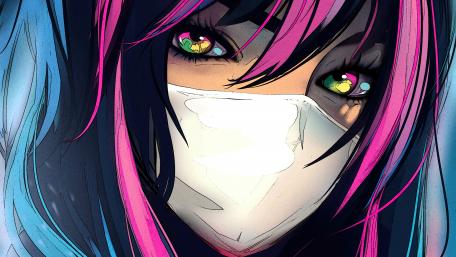 Mysterious Eyes in Vivid Hues wallpaper
