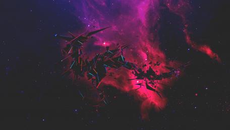Cosmic Dance in Pink Hues wallpaper