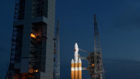 Rocket Launch Under the Night Sky wallpaper