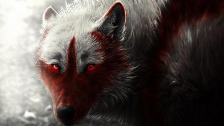 Red-Eyed Guardian of the Enchanted Forest wallpaper